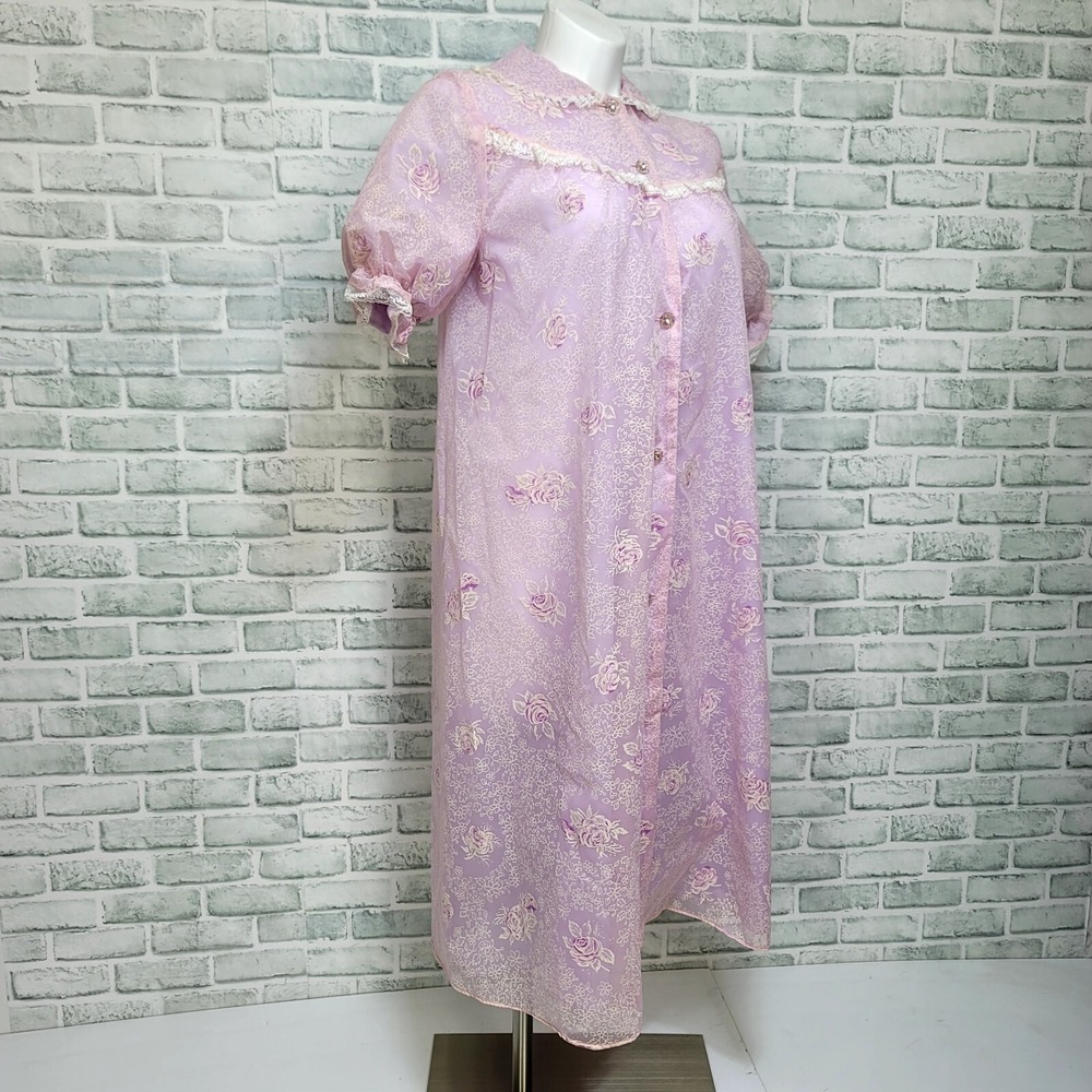 Vintage Glen Of Michigan Lilac Floral Nylon Lace … - image 6